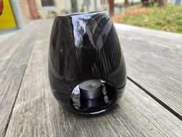 Keramik: Schwarze Duftlampe, Aromalicht