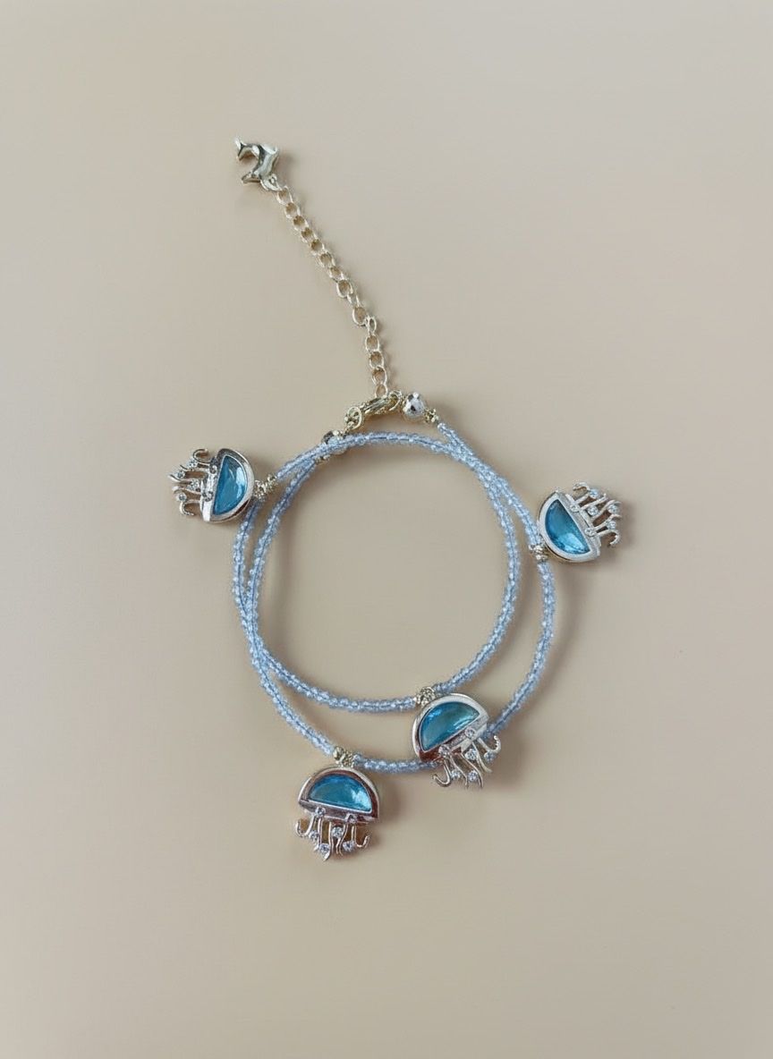 Catenine: Summer Jellyfish Charm Beaded Necklace, Adjustable Length – Nuovo e nell'imballaggio originale da Saland venduto da ele_vc96 4