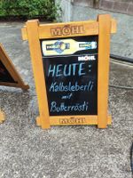 Möhl Shorley Kundenstopper / Holz-Kreidetafel A-Aufsteller –