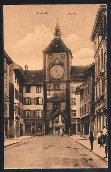 Ansichtskarten: AK Liestal, Blick durchs Obertor – Gebraucht aus Berlin von bartko-reher