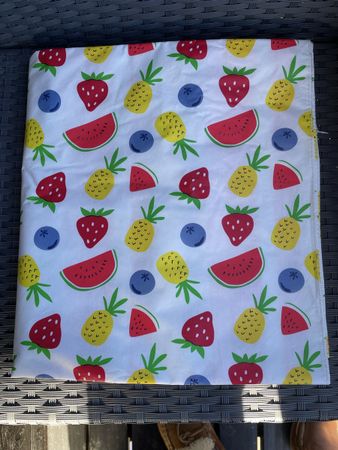 Vinyl tablecloth fruit pattern
