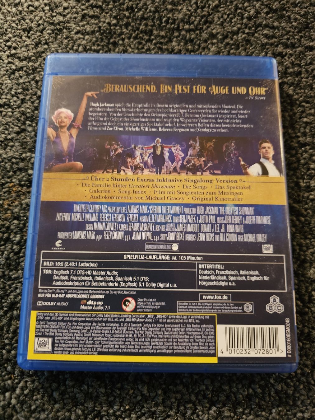 Alle DVDs: Greatest Showman Blu-ray  – Gebraucht aus Ruswil von jan_bxl5 1