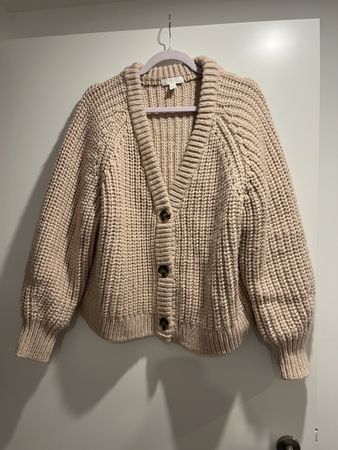 Kuschelige Strickjacke H&M beige Gr. XL Oversize Blogger