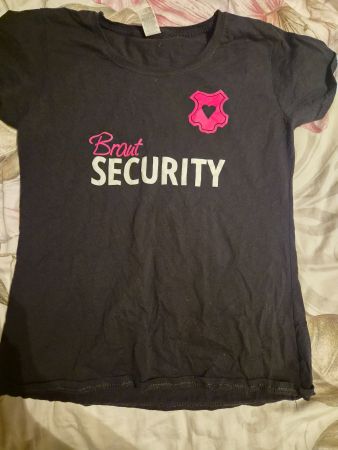 Damen T-Shirt Schwarz Grösse M 6xTeam Braut 1x Security