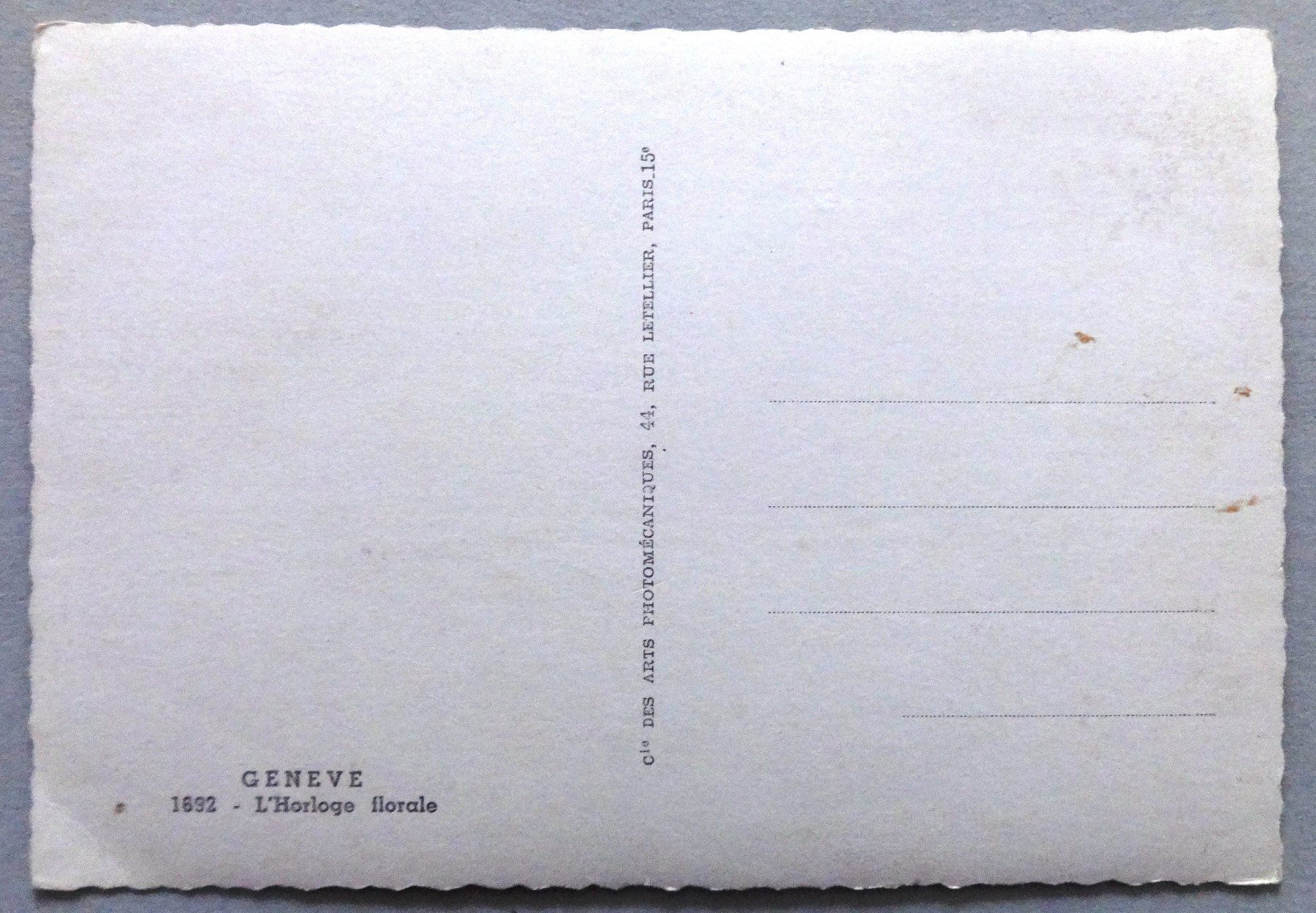 Cartoline postali: Genève - L'Horloge fleurie – Usato da Fétigny venduto da Billy2miny 1