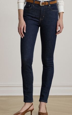 Ralph Lauren Skinny High Waist Gr. 26/32 Dunkelblau