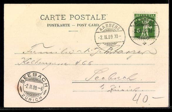 Cartoline postali: Aarberg, Strassenpartie aus der Vogelsch – Usato da Berlin venduto da bartko-reher 1