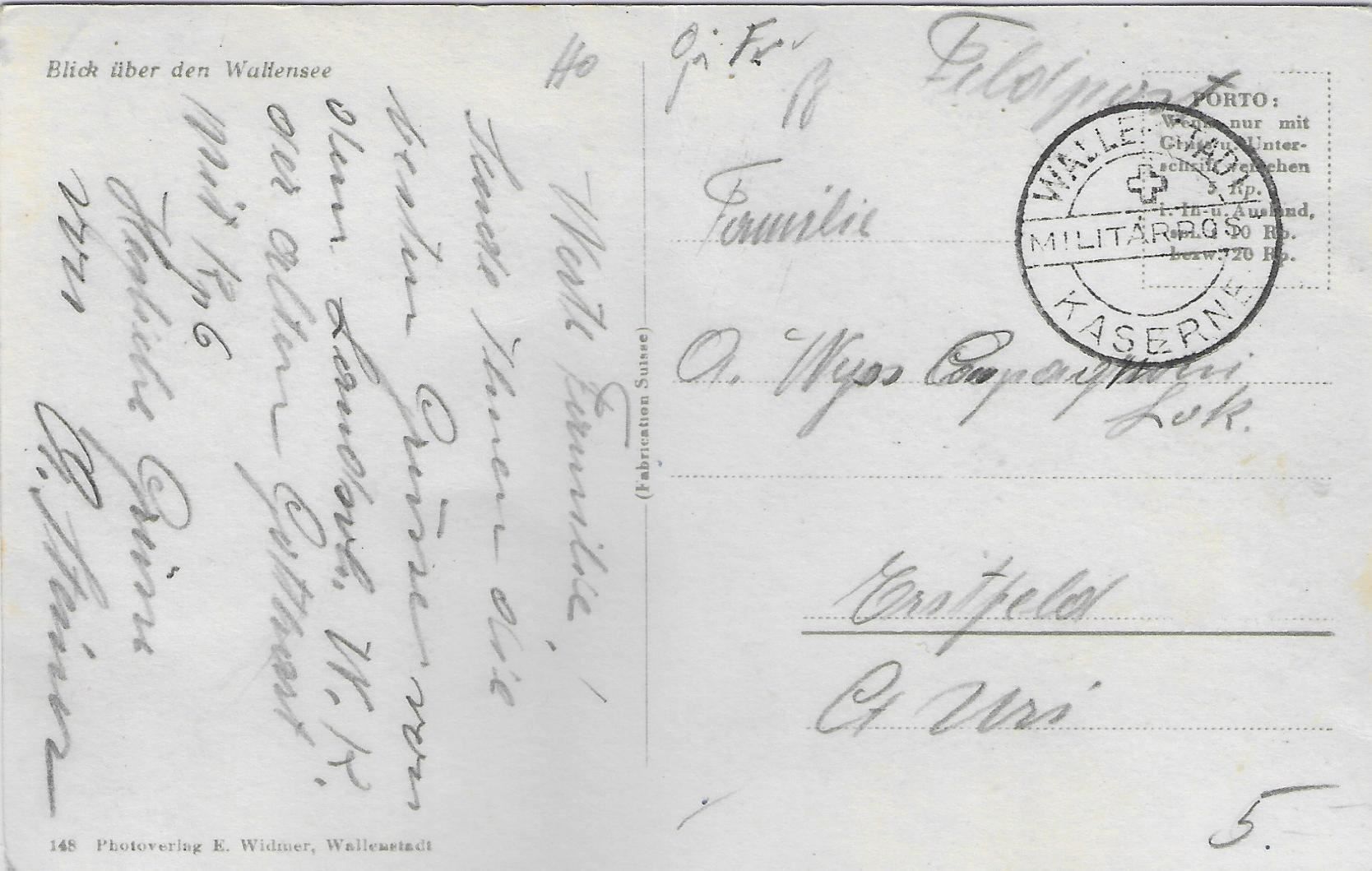 Cartoline postali: Blick über den Wallensee – Usato da Ettingen venduto da Kartenplanet 1