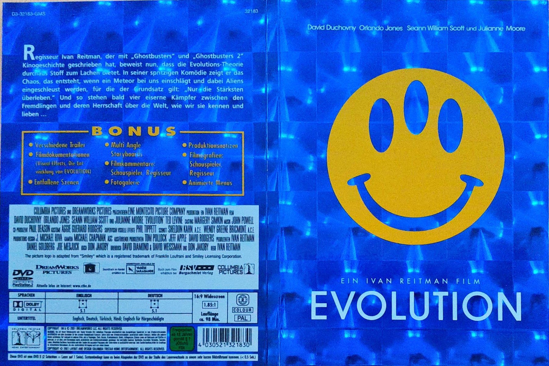 Tutti i DVDs: EVOLUTION (2001) - LIMITED EDITION (Digipak) – Usato da Gelterkinden venduto da Tri-Tra-Trallala 3