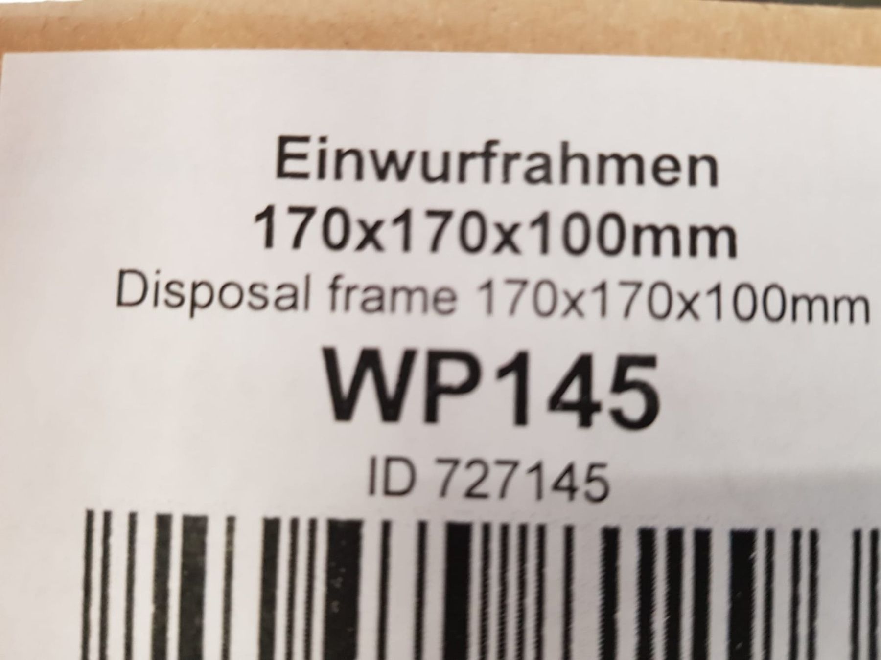 Cestini per rifiuti: Einwurfrahmen Edelstahl – Nuovo e nell'imballaggio originale da Gränichen venduto da Aarekuechen 4