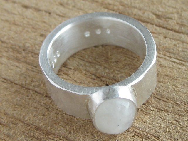 Anelli: breiter Ring Silber 999 Einzelstück Mondstein Gr. 59 – Nuovo (secondo la descrizione) da Ermatingen venduto da Decovin 4