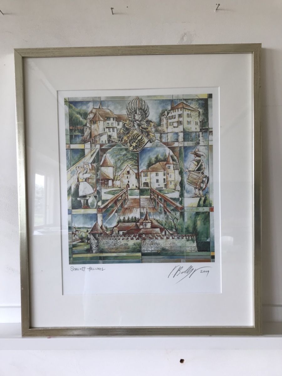 Foto & Immagini: Kunstdruck schloss Hallwil - Bolliger – Usato da Bözberg venduto da MyLilly