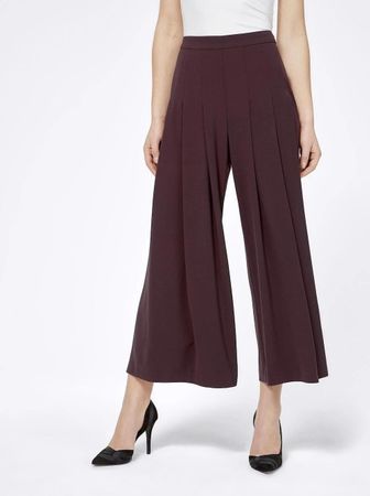 NEU Schöner Damen Hosenrock Culotte Markenhose Burgund Gr.38
