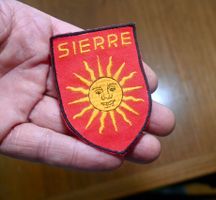 VINTAGE Badge SIERRE nos ST. GALLER STICKEREI sonne