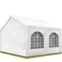Partyzelt Pavillon 4x4m weiß Wasserdicht
