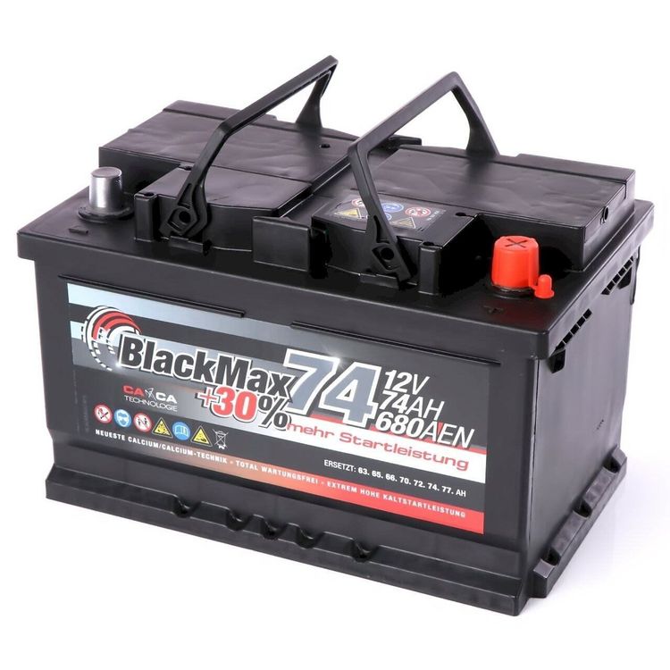BlackMax +30% 12V 74Ah Autobatterie