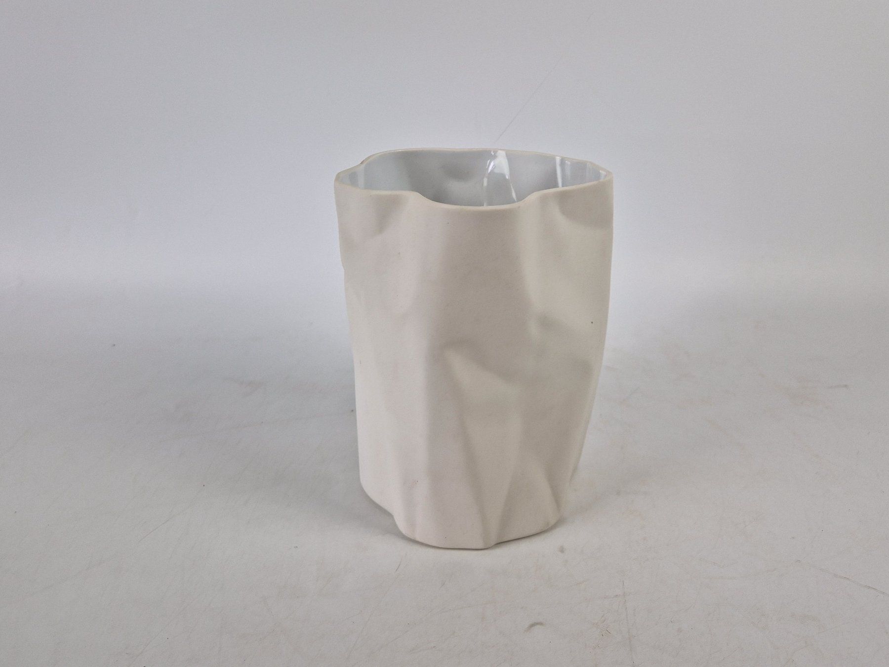 Vasen & Gefässe: Blumenvase, weiss – Gebraucht aus Muhen von Restwert_Muhen