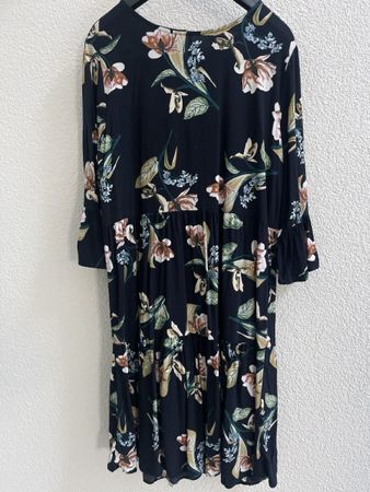 Herbst-Kleid Blumenmuster S