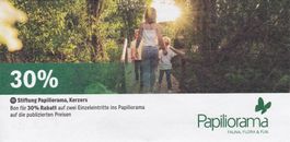 Bon Papiliorama Kerzers 30% Rabatt auf 2 Eintritte