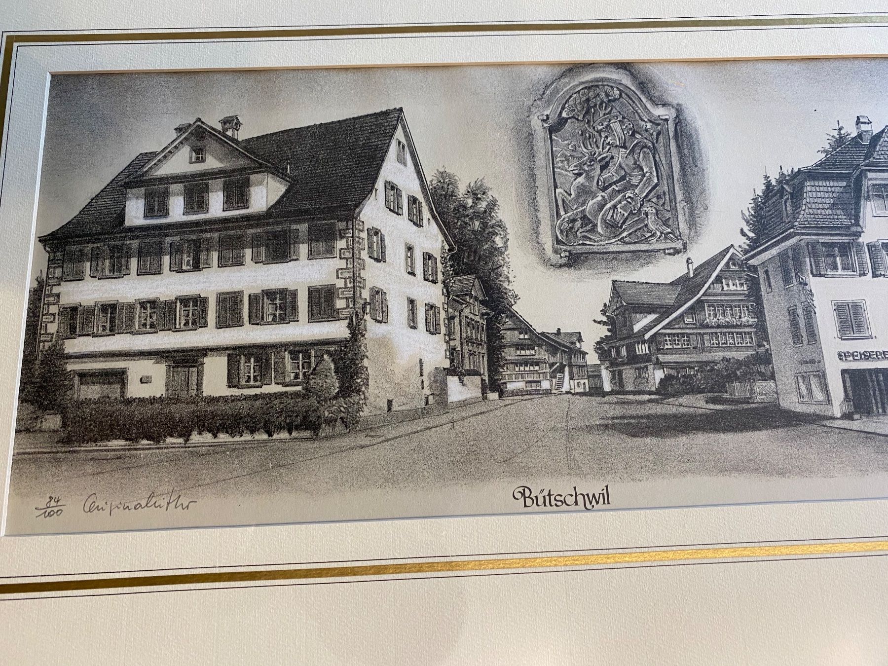 Grafica & Litografie: Originale Litho Bütschwil Toggenburg – Usato da Mosnang venduto da Goldwasser 1