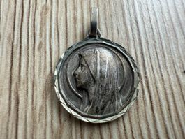 Alter religiöser Anhänger – Marienmotiv / Wallfahrtsmedaille