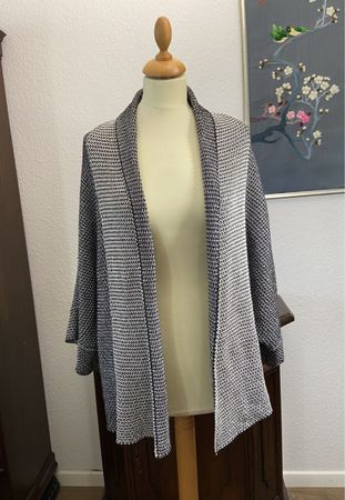 Zara Knit Jacke Cardigan schwarz/weiss Gr. M