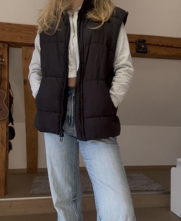 Monki Steppweste Schwarz