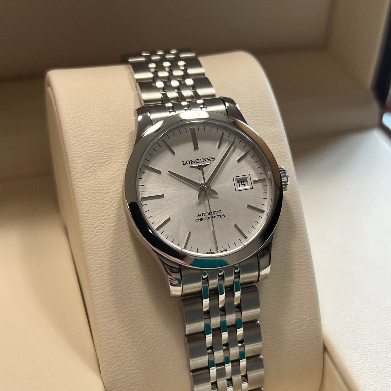 Longines Orologi: Longines Record Auto Chronometer Full Set L2.321.4.72.6 – Usato da Carouge GE venduto da Watchaser 1