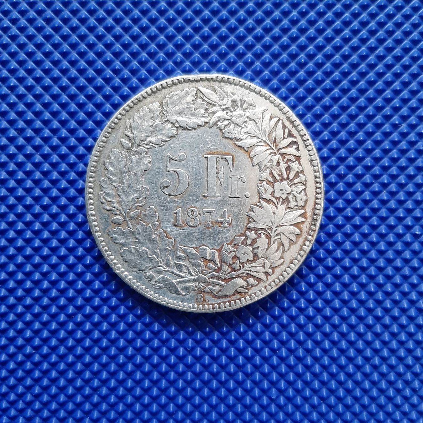 Tutti le monete: 5 Francs 1874 B. – Usato da Carouge GE venduto da cecob0909