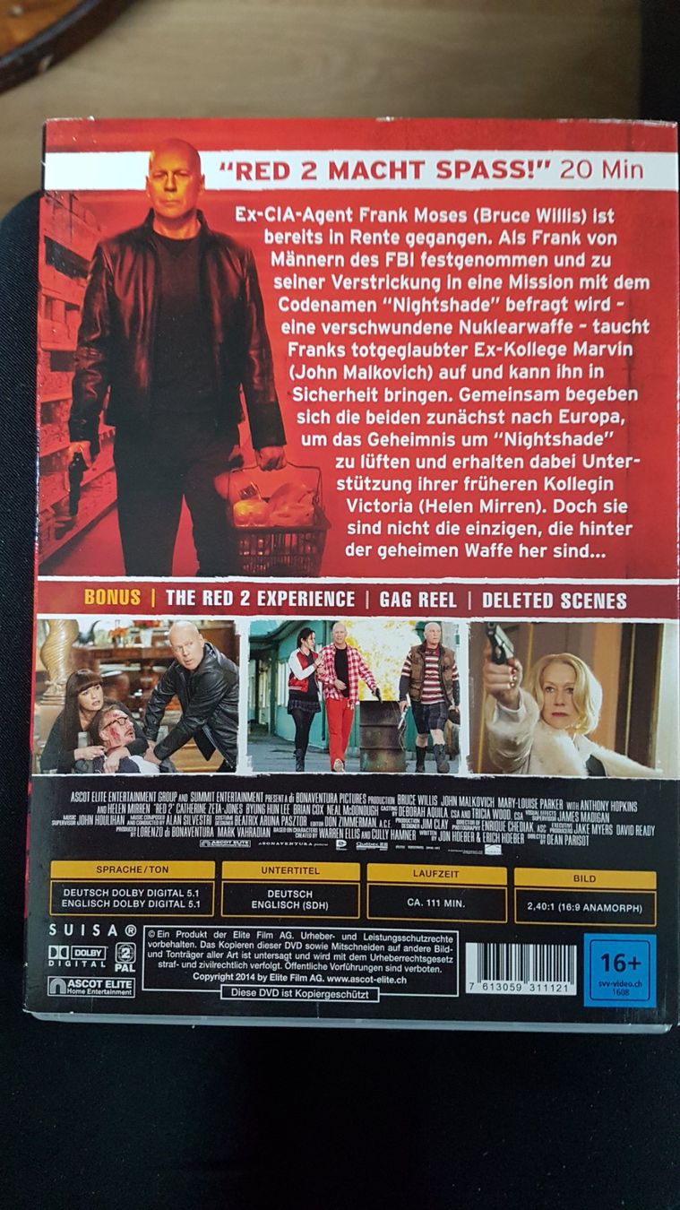 Alle DVDs: DVD "RED 2" – Gebraucht aus Buttisholz von Simone_n 1