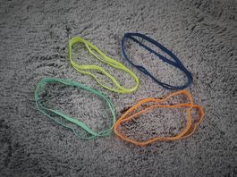 4er Set Haarbänder Sport Fitness bunt