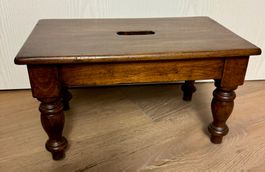 Antik Fussschemel Schemeli Hocker alt Schemel