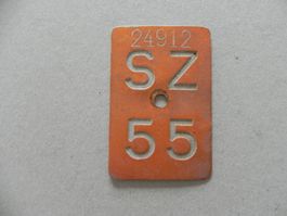 Velonummer Rad Velo Nummer SZ 55 Schwyz 1955 Geschenk
