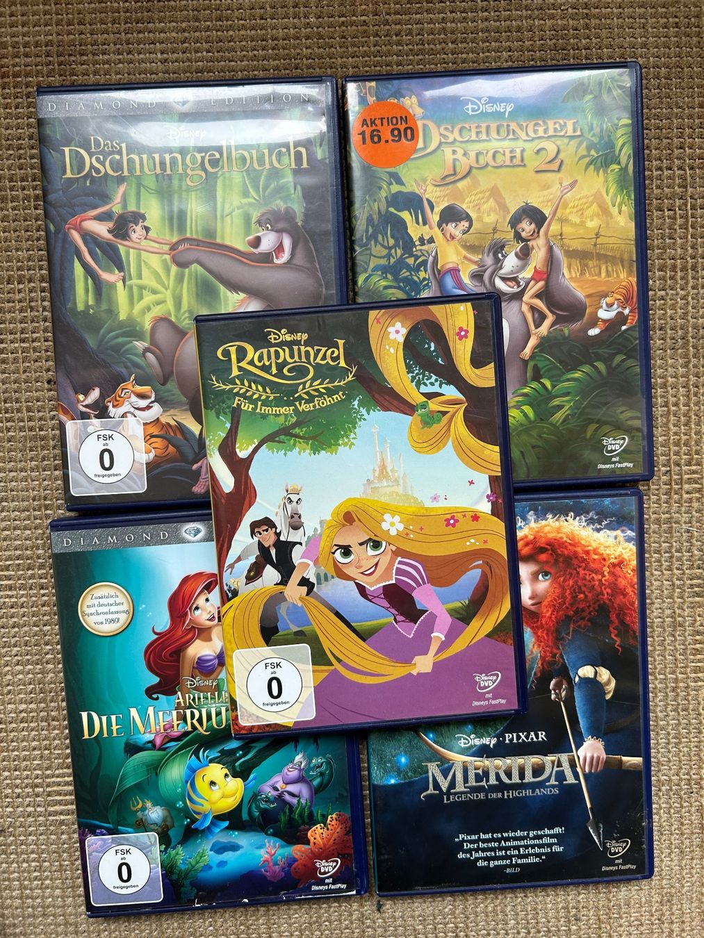 Tutti i DVDs: Disney DVD Sammlung: Dschungelbuch, Rapunzel, Arielle... – Usato da Zürich venduto da Kascha.B.