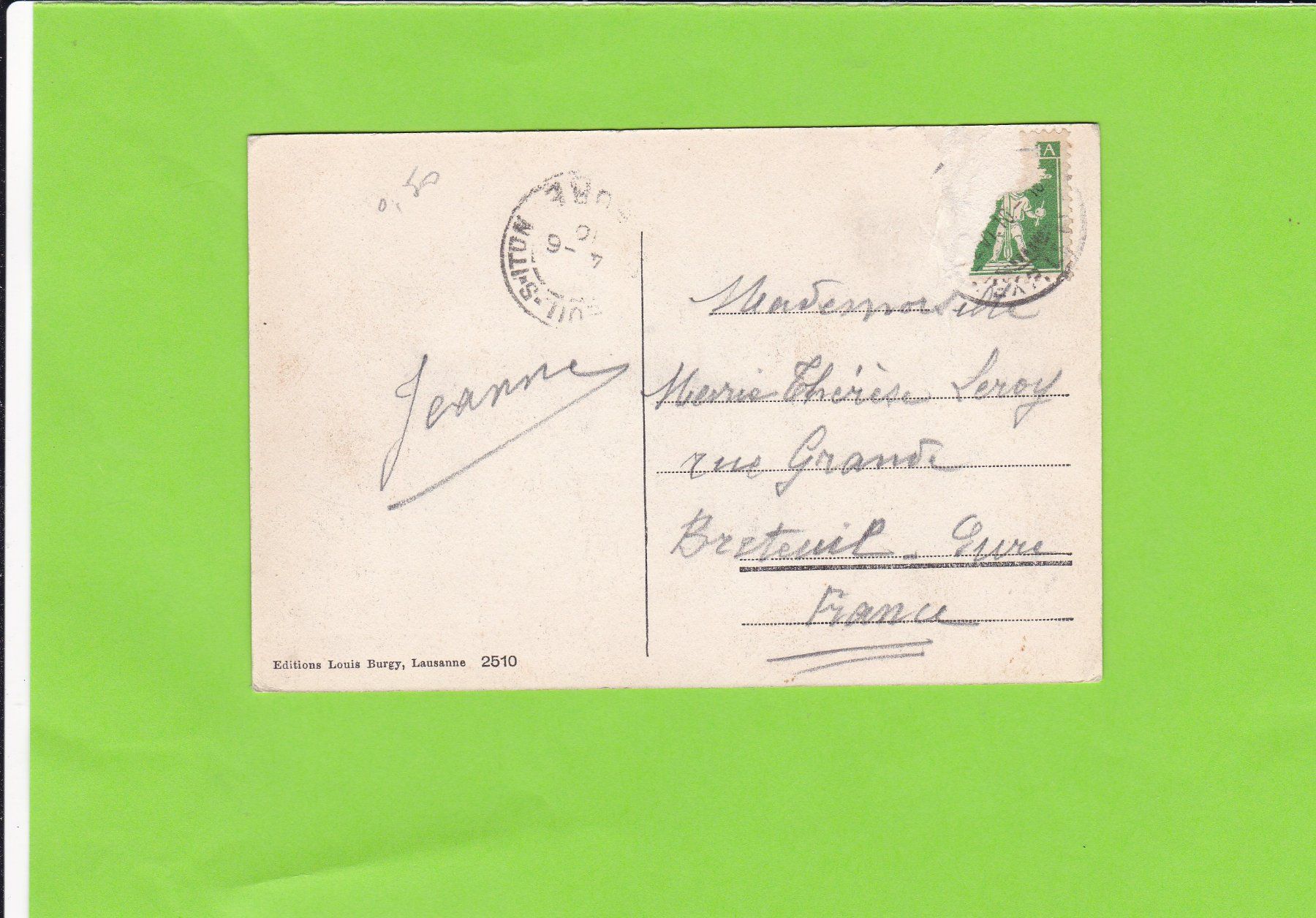 Cartoline postali: Ouchy-Beau Rivage Palace – Usato da St. Peterzell venduto da neckertal 1