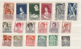 Sarre (Saarland) Lot de 18 Timbres