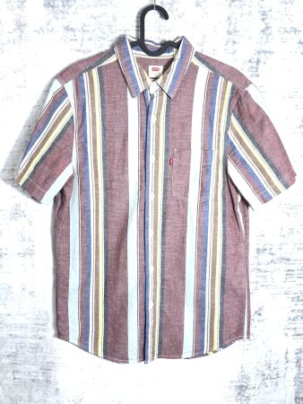 LEVI'S "STRIPED" SHORT SLEEVES SHIRT SZ: S