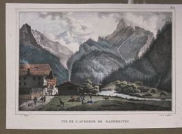 Kandersteg Lithographie von Pingret 1825