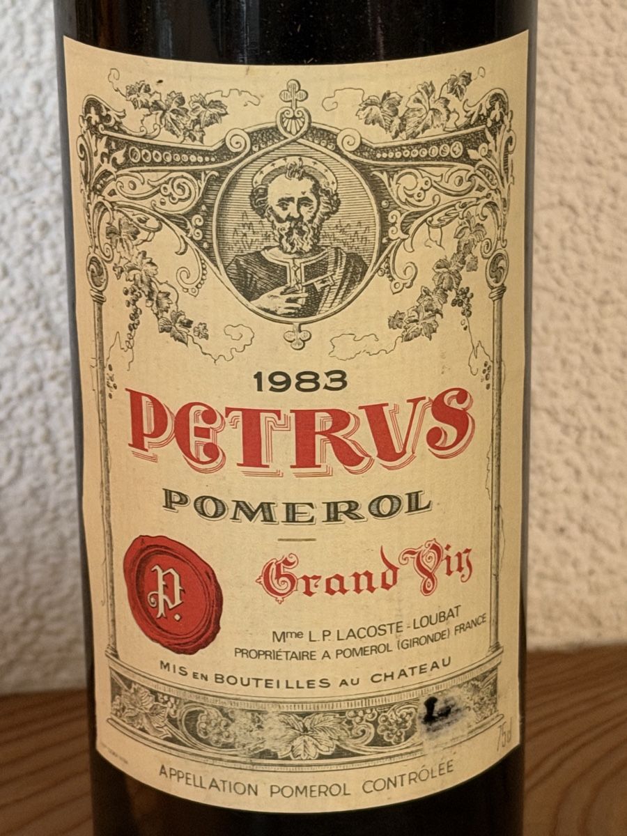 Château Pétrus Wein: Petrus 1983 – Gebraucht aus villiers von rob_f7yw