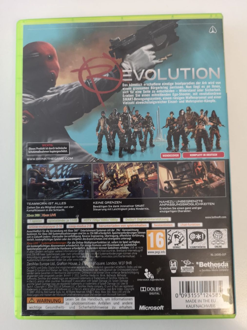 Spiele: Brink 100% uncut (XBOX 360) – Gebraucht aus Herisau von Seyashop_2 2