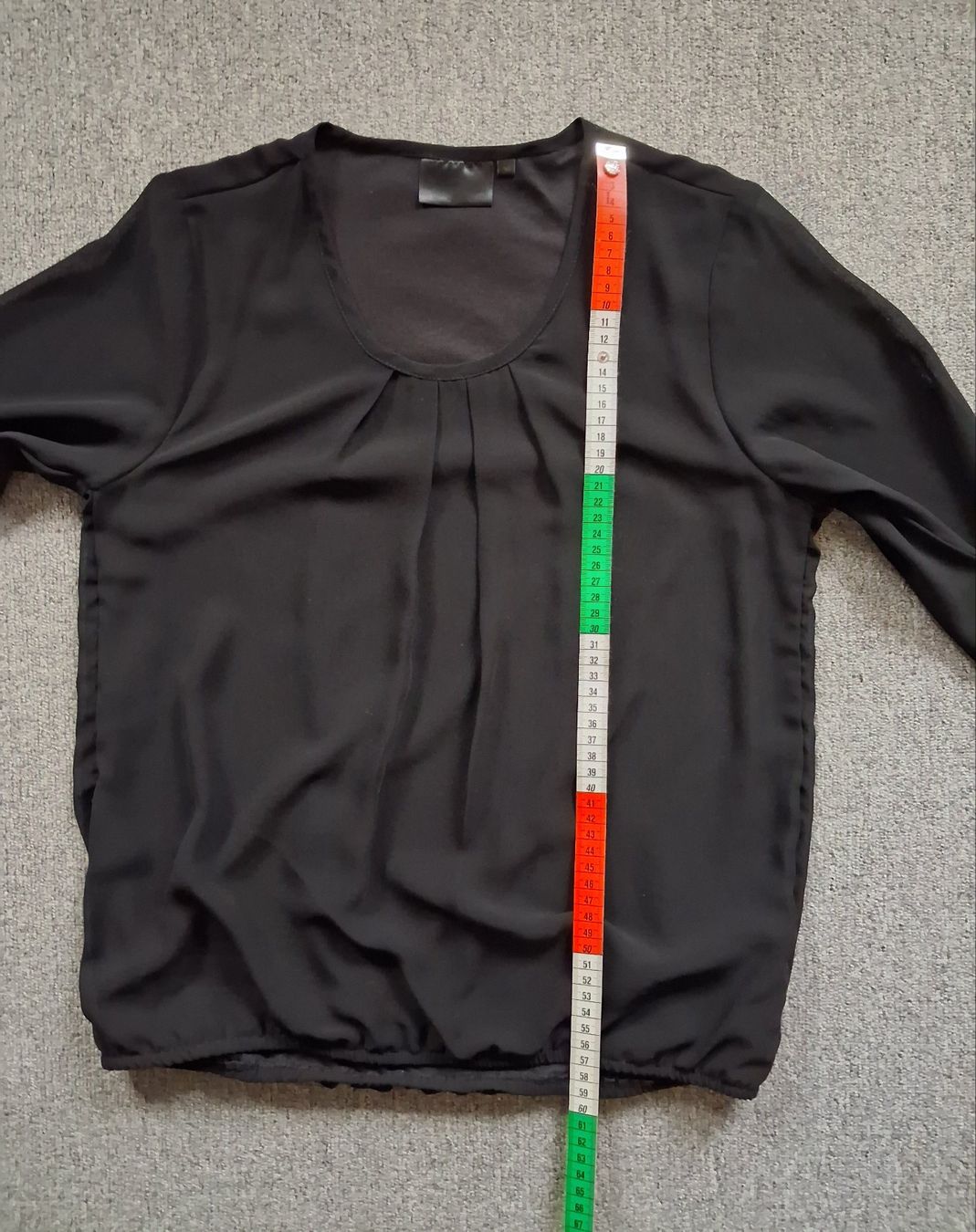 Blusen: Damen Langarmbluse schwarz halbtransparent, 36 – Gebraucht aus Wald ZH von e8e 6
