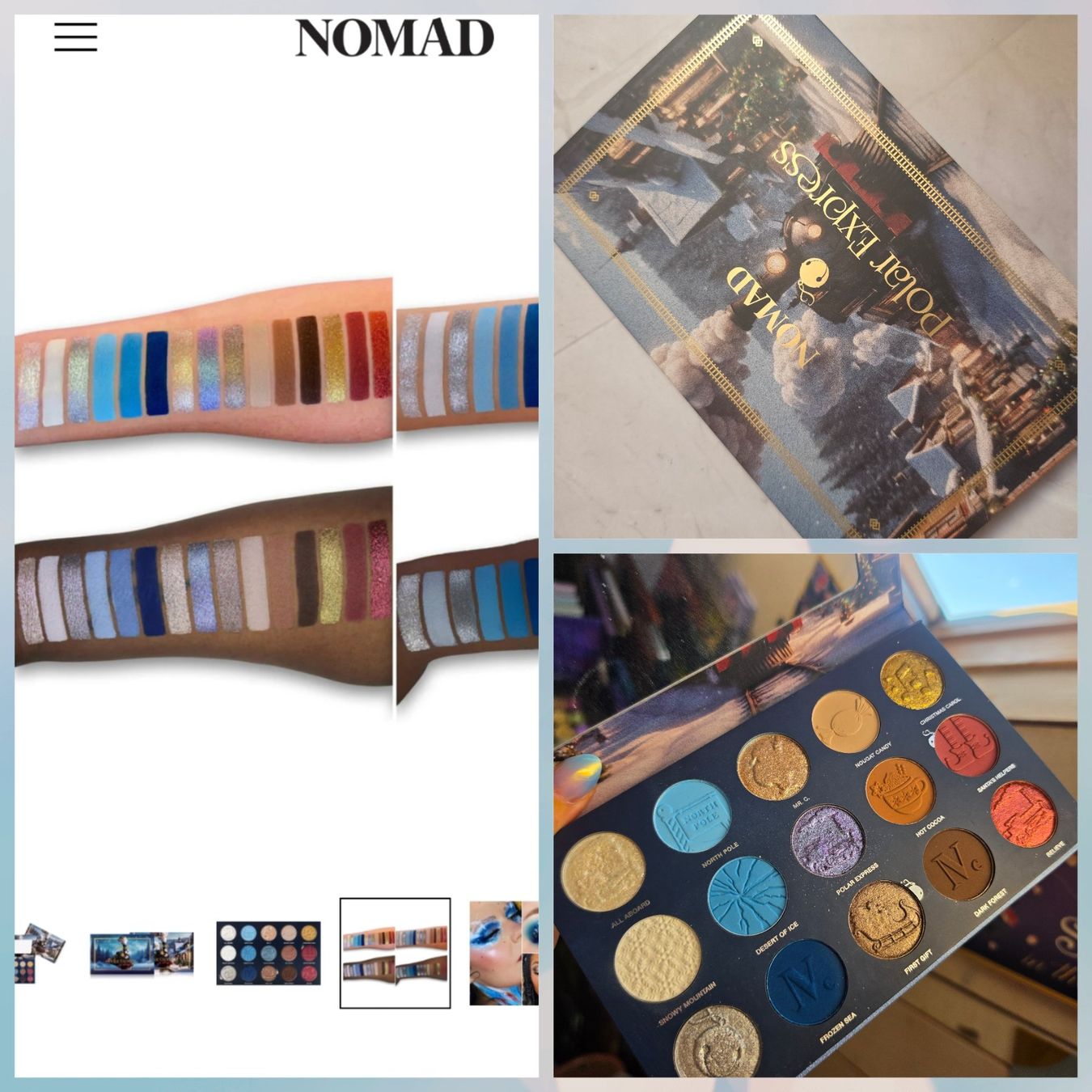 Make-up: Lidschatten Palette Nomad Polar Express – Gebraucht aus Uster von mikedizzy84