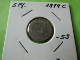 Dt. Reich 1874 C, 5 Pfennig