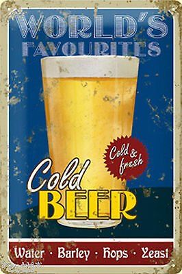 Schilder: Blechschild - Cold Beer – Neu und originalverpackt aus Ennetbürgen von open24shop