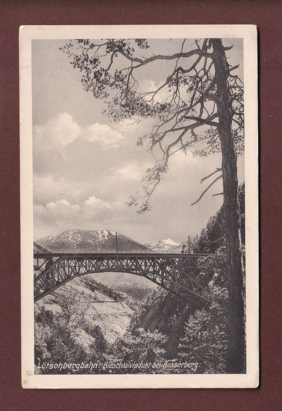 Cartoline postali: Bieschtalviadukt bei AUSSERBERG – Usato da Pully venduto da nicecards
