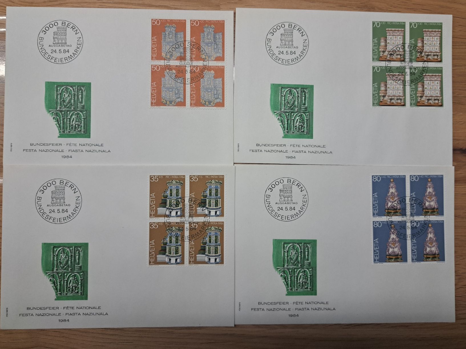 Tutti i francobolli: Briefmarkencouvert Helvetia Bundesfeier 1984 – Nuovo (secondo la descrizione) da Chur venduto da linda-schlitzohr