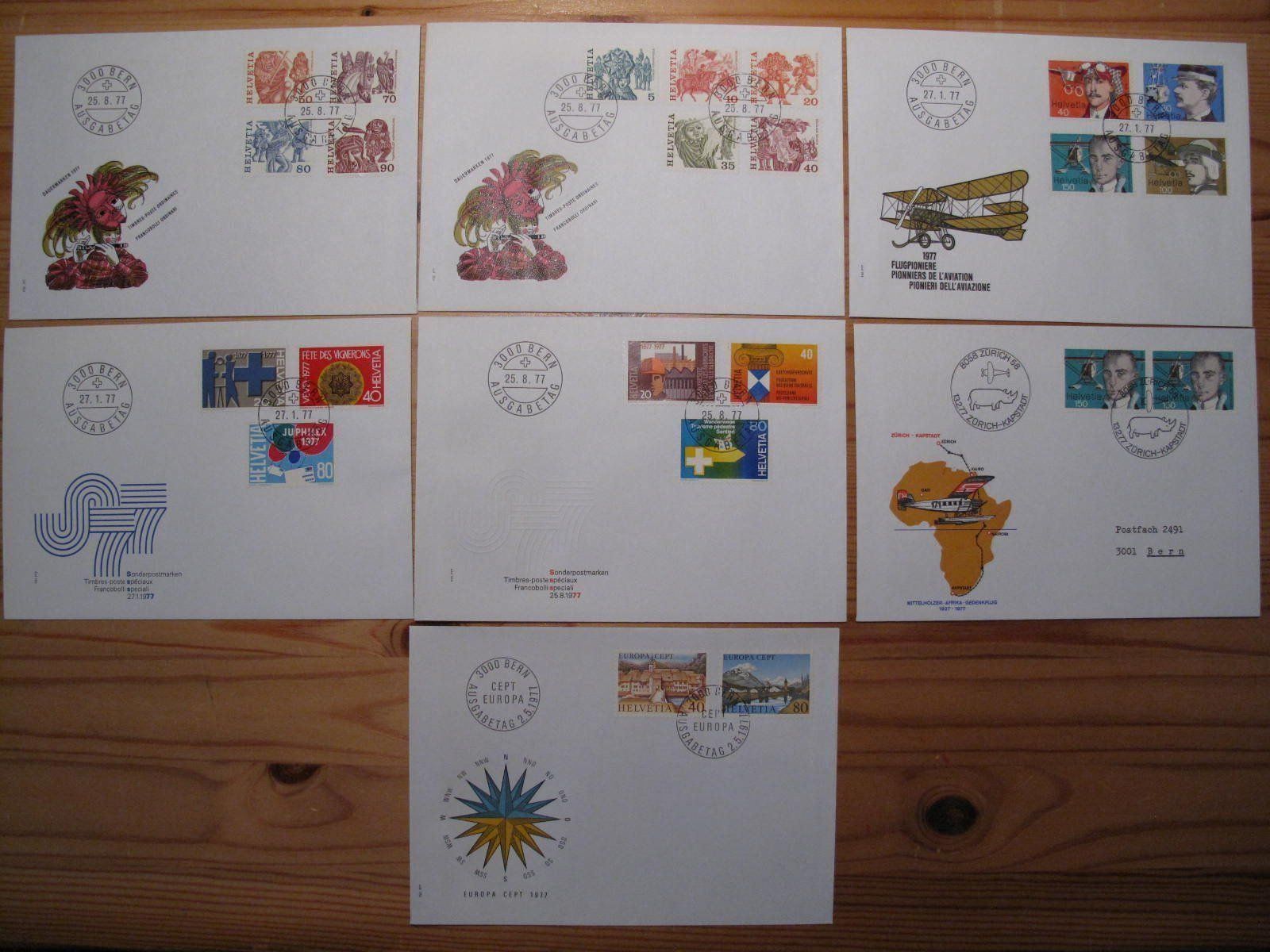 Tutti i francobolli: Schweiz FDC 1977 – Usato da Wil SG venduto da fva01