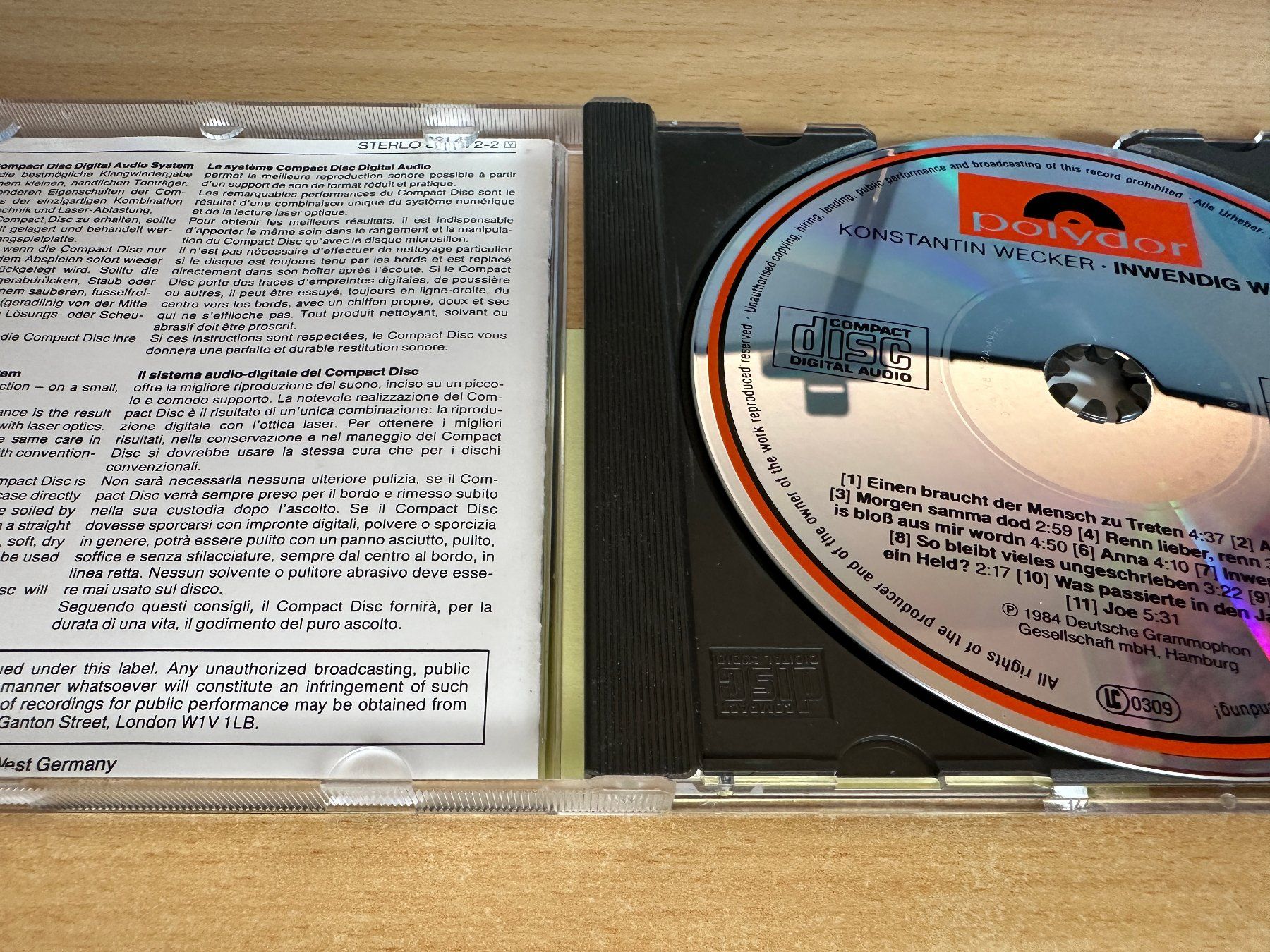CDs: Konstantin Wecker – Inwendig Warm – Gebraucht aus Rikon im Tösstal von Alpenmutz 2