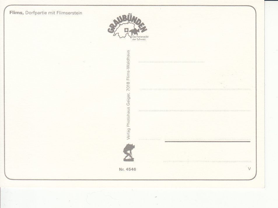 Cartoline postali: Flims Dorfpartie um 1995 – Usato da Bürglen TG venduto da StampGraf 1