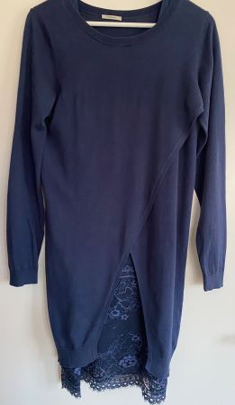 Zweiteiliges Kleid in Blau, Gr. L